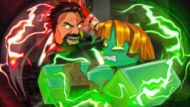 Hunty Zombies intense combat scene with red and green energy effects